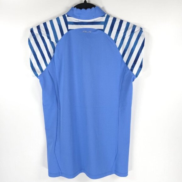 NWT RLX RALPH LAUREN Golf 2/15 HRBR BLUE Cap Sleeve Pique Shirt Size S - Picture 7 of 16